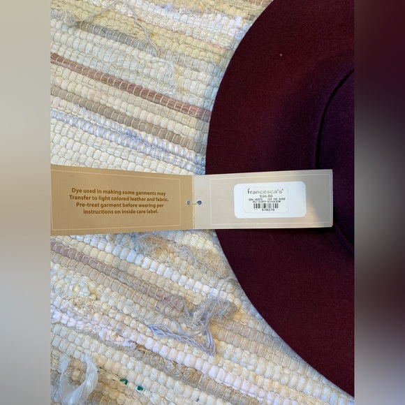 Francesca’s Bohemian Felt Purple Hat With Bow Detail NWT - Picture 6 of 7